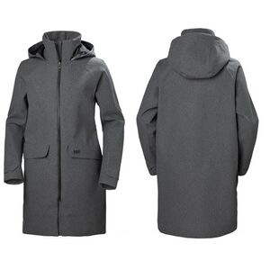 Helly Hansen Women’s Helly Tech® Long Hooded Softshell Parka – Grey, Size M